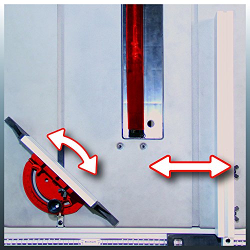 Einhell TC-TS 2025/2 U - Sierra de Mesa Circular (máx. 2000 W, ajuste de la altura/inclinación de la hoja de sierra, Ø 250 x 30 mm hoja, tope-guía angular +/- 60°, superficie de contacto iz/de)