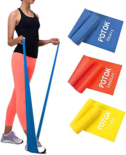 EKKONG Bandas Elásticas Set Bandas de Resistencia 6 Gomas Elasticas Gomas elasticas para Mujeres y Hombres, Pilates,Yoga,Rehabilitación,Estiramiento, Entrenamiento. (6set)