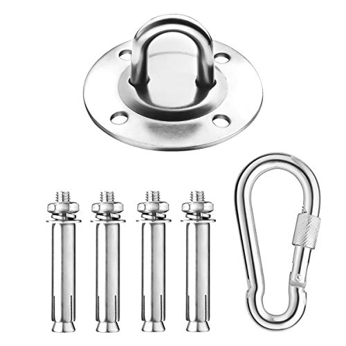 EKKONG Suspensión para ganchos para techo, acero inoxidable Gancho para columpio Gancho para colgar en boxeo Soporte, Capacidad de carga de hasta 400 kg (Profesional) EKKONG Suspensión para ganchos para techo, acero inoxidable Gancho para columpio Gancho para colgar en boxeo Soporte, Capacidad de carga de hasta 400 kg (Profesional)