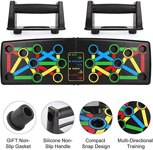 EKOOS Tablero Push-Ups Board Sistema Portátil De Músculos Multiparte para El Hogar Equipo De Entrenamiento Físico Ejercicio Físico Plegable Equipo De Ejercicios Multifunción (Color, 14 in 1) EKOOS Tablero Push-Ups Board Sistema Portátil De Músculos Multiparte para El Hogar Equipo De Entrenamiento Físico Ejercicio Físico Plegable Equipo De Ejercicios Multifunción (Color, 14 in 1)