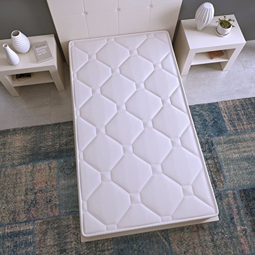 El Almacen del Colchon - Colchón espumación, Modelo Ten, 90 x 190x 10cm - Todas Las Medidas, Blanco y Azul El Almacen del Colchon - Colchón espumación, Modelo Ten, 90 x 190x 10cm - Todas Las Medidas, Blanco y Azul
