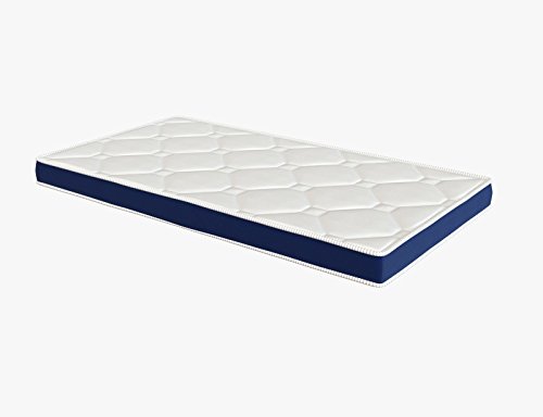 El Almacen del Colchon - Colchón espumación, Modelo Ten, 90 x 190x 10cm - Todas Las Medidas, Blanco y Azul El Almacen del Colchon - Colchón espumación, Modelo Ten, 90 x 190x 10cm - Todas Las Medidas, Blanco y Azul