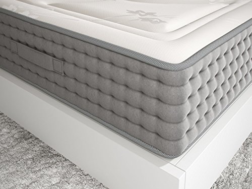 El Almacen del Colchon - Colchón viscografeno Modelo Royal Imperial, 135 x 190 x 30, Máxima Adaptabilidad - Todas Las Medidas, Gris y Blanco