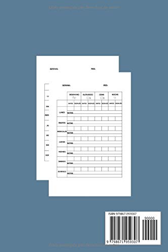 El cuaderno para el control del azúcar en la sangre: Control de diabetes.