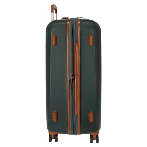 El Potro Ocuri Juego de Maletas Verde 55/70 cms Rígida ABS Cierre TSA 118L 4 Ruedas Dobles Equipaje de Mano El Potro Ocuri Juego de Maletas Verde 55/70 cms Rígida ABS Cierre TSA 118L 4 Ruedas Dobles Equipaje de Mano