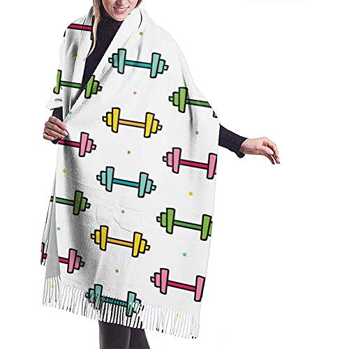 Elaine-Shop Mancuernas y patrón de puntos Bufanda de cachemira suave para mujer Wraps Bufanda grande de invierno Elaine-Shop Mancuernas y patrón de puntos Bufanda de cachemira suave para mujer Wraps Bufanda grande de invierno