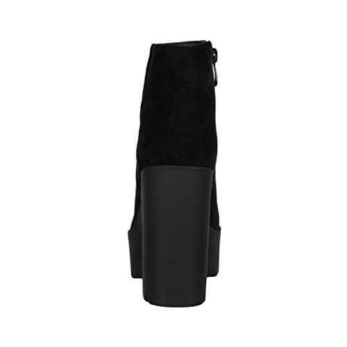 Elara Botines Chelsea para Mujer Chunkyrayan Negro HQ115 Black-38 Elara Botines Chelsea para Mujer Chunkyrayan Negro HQ115 Black-38