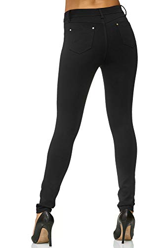 Elara Pantalones Elásticos de Mujer Skinny Fit Jegging Chunkyrayan Negro H86 38 (M) Elara Pantalones Elásticos de Mujer Skinny Fit Jegging Chunkyrayan Negro H86 38 (M)