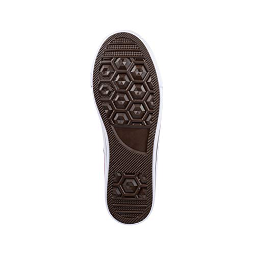 Elara Zapatos de Deporte Unisex Low Top Textil Chunkyrayan Burdeos BK-63-Bordo-42
