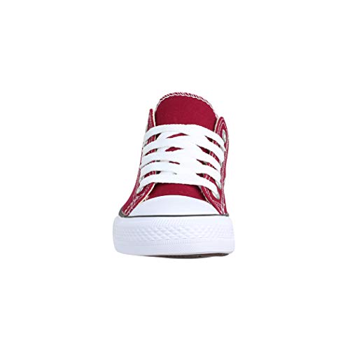 Elara Zapatos de Deporte Unisex Low Top Textil Chunkyrayan Burdeos BK-63-Bordo-42