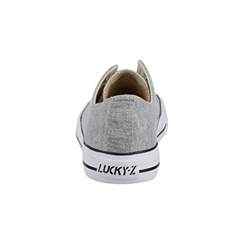 Elara Zapatos de Deporte Unisex Low Top Textil Chunkyrayan Gris 01-A-36-Grau
