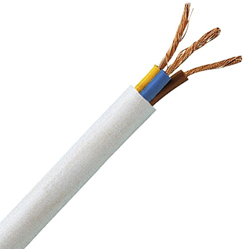Electraline 11721, Cable para Extensiones H05VV-F, Sección 3G1 mm, 10 m, Blanco