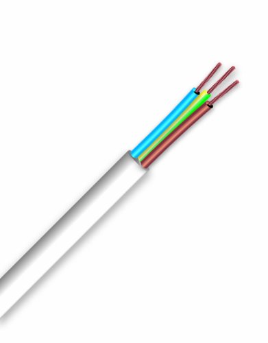 Electraline 11781, Cable para Extensiones H05VV-F, Sección 3G1.5 mm, 10 m, Blanco Electraline 11781, Cable para Extensiones H05VV-F, Sección 3G1.5 mm, 10 m, Blanco