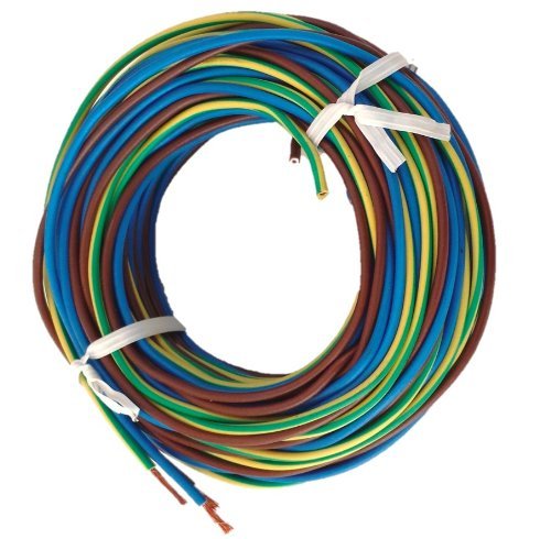 Electraline 25148 - H07V-K Cable, Sección 1 x 2.5 mm, 5m, multicolor Electraline 25148 - H07V-K Cable, Sección 1 x 2.5 mm, 5m, multicolor