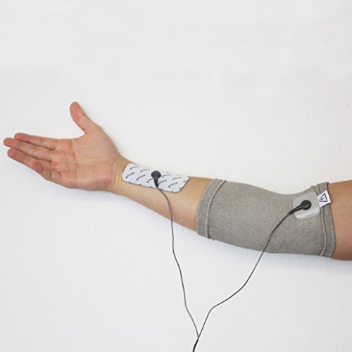 Electrodo codo para VITALCONTROL - Codera contra la artrosis + 4 electrodos - para electroestimuladores conexión de botón 3,5mm - almohadillas calidad axion Electrodo codo para VITALCONTROL - Codera contra la artrosis + 4 electrodos - para electroestimuladores conexión de botón 3,5mm - almohadillas calidad axion