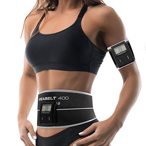 Electroestimulador Abdominal Muscular Gluteos Cinturon Adelgante Hombre y Mujer MEABELT 400 Cinturón Musculación Vientre plano Adelgazar Abdomen Brazo Piernas Gluteos Digital Masaje TENS EMS Abs Trainer