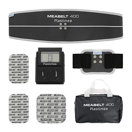 Electroestimulador Abdominal Muscular Gluteos Cinturon Adelgante Hombre y Mujer MEABELT 400 Cinturón Musculación Vientre plano Adelgazar Abdomen Brazo Piernas Gluteos Digital Masaje TENS EMS Abs Trainer