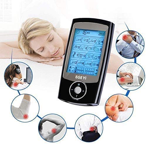 Electroestimulador Digital Masaje EMS TENS Portatil, 16 Modos 8 Pads 2 Canales Estimulador Muscular Recargable Masajeador Electro para Alivio del Dolor de Cervical/Piernas/Abdominal/Espalda/Cuello Electroestimulador Digital Masaje EMS TENS Portatil, 16 Modos 8 Pads 2 Canales Estimulador Muscular Recargable Masajeador Electro para Alivio del Dolor de Cervical/Piernas/Abdominal/Espalda/Cuello