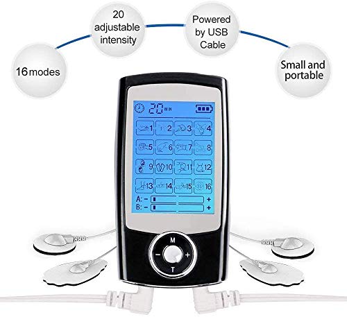 Electroestimulador Digital Masaje EMS TENS Portatil, 16 Modos 8 Pads 2 Canales Estimulador Muscular Recargable Masajeador Electro para Alivio del Dolor de Cervical/Piernas/Abdominal/Espalda/Cuello Electroestimulador Digital Masaje EMS TENS Portatil, 16 Modos 8 Pads 2 Canales Estimulador Muscular Recargable Masajeador Electro para Alivio del Dolor de Cervical/Piernas/Abdominal/Espalda/Cuello