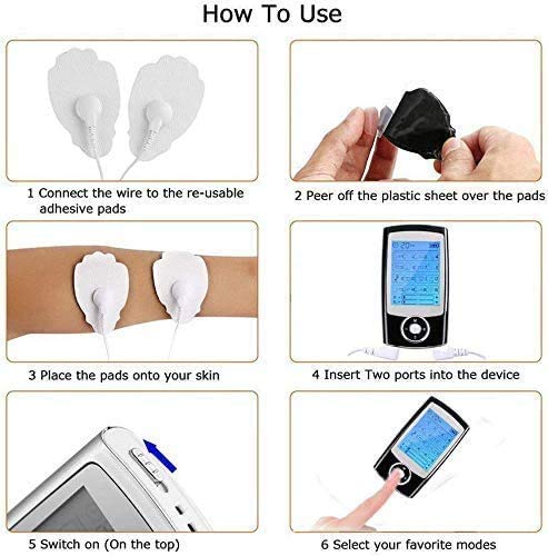 Electroestimulador Digital Masaje EMS TENS Portatil, 16 Modos 8 Pads 2 Canales Estimulador Muscular Recargable Masajeador Electro para Alivio del Dolor de Cervical/Piernas/Abdominal/Espalda/Cuello Electroestimulador Digital Masaje EMS TENS Portatil, 16 Modos 8 Pads 2 Canales Estimulador Muscular Recargable Masajeador Electro para Alivio del Dolor de Cervical/Piernas/Abdominal/Espalda/Cuello