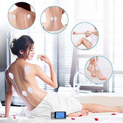 Electroestimulador Digital Masaje, Novatech Masajeador Recargable 16 Modos ideal para Tensión y Manejo del dolor, adecuado para tratar el estrés del cuello, dolor ciático y alivio muscular