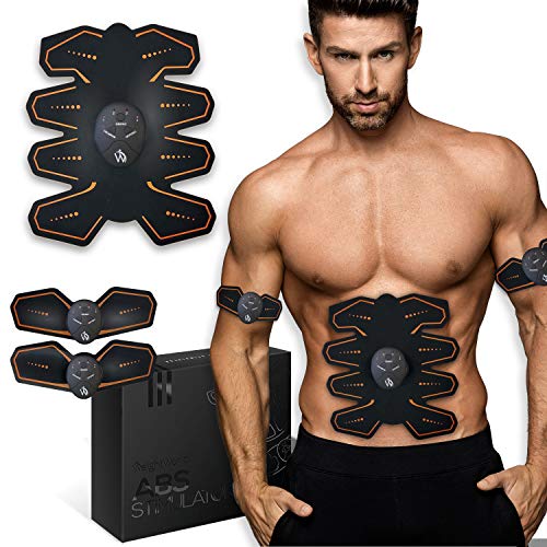 Electroestimulador Muscular Abdominales - Estimulador Eléctrico Para Abdomen, Brazos, Piernas y Cintura, Cinturón Masajeador y Reductor Abdominal con 8 Nodos, Para Adelgazar y Tonificar Los Músculos