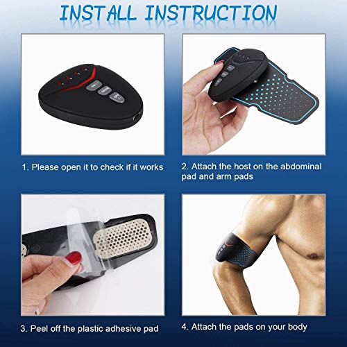 Electroestimulador Muscular Abdominales,Estimulador Muscular con USB Recargable,Maquina Abdominales Electrica para Hombre y Mujer,EMS Gimnasia Pasiva para Abdomen+Brazo+Piernas en Casa(6 Modes) Electroestimulador Muscular Abdominales,Estimulador Muscular con USB Recargable,Maquina Abdominales Electrica para Hombre y Mujer,EMS Gimnasia Pasiva para Abdomen+Brazo+Piernas en Casa(6 Modes)