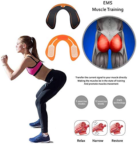 Electroestimulador Muscular Gluteos,EMS Gluteos Estimulador de Glúteos Herramientas Nalgas HipTrainer para la Cadera,Estimulador Muscular Ejercitar Gluteos, Hombre y Mujer,Pantalla LED