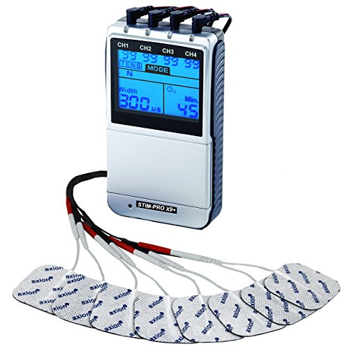 Electroestimulador muscular TENS & EMS STIM-PRO X9+ - 4 canales - axion