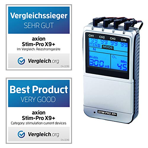 Electroestimulador muscular TENS & EMS STIM-PRO X9+ - 4 canales - axion Electroestimulador muscular TENS & EMS STIM-PRO X9+ - 4 canales - axion