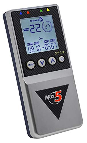 electroestimulador Tesmed Max5 con 12 electrodos - Pila Recargable - tonificación, reafirmación, Drenaje, modelación, Tratamiento de la Celulitis, Ondas secuenciales electroestimulador Tesmed Max5 con 12 electrodos - Pila Recargable - tonificación, reafirmación, Drenaje, modelación, Tratamiento de la Celulitis, Ondas secuenciales