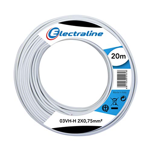 electroline 10674 - Cable 03Vh-H, 2x0.75 mm, 20 Mt. electroline 10674 - Cable 03Vh-H, 2x0.75 mm, 20 Mt.