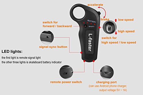 Electronic Longboard Hub Motor Kit Skateboard Brushless Motor Wheel With Truck Electric Board Dual Motor Drive Remote Controller (Dual drive remote)