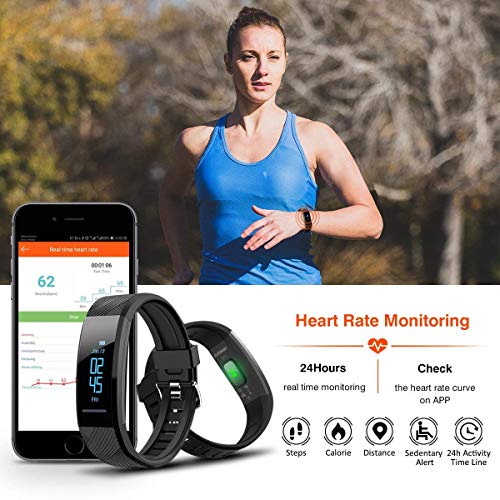 ELEGIANT Pulsera de Actividad Inteligente Reloj Deportivo IP67 para Hombre Mujer con GPS Monitor de Sueño Podómetro Contador Notificación Whatsapps Facebook Llamadas iPhone Huawei Xiaomi Android …