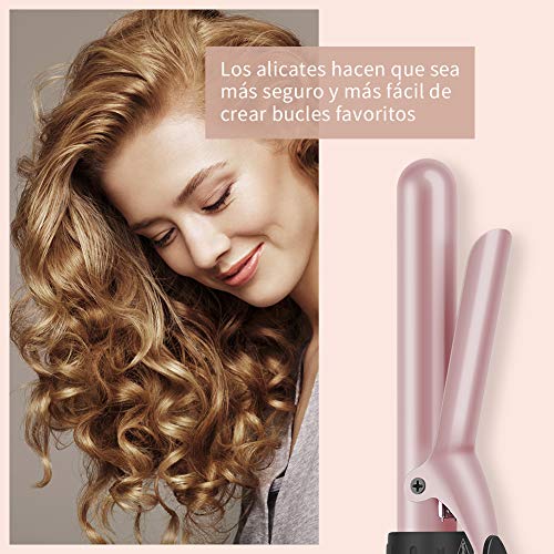 ELEHOT Rizador Pelo Planchas Rizadoras 6 en 1 Profesional con Indicador LCD Temperatura Ajustable Barras Recambiables con Guante Pinza de Rizador