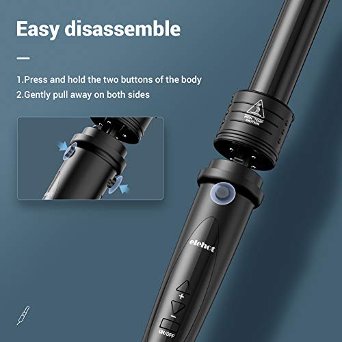 ELEHOT Rizador Pelo Planchas Rizadoras Profesional Pantalla LCD Tenacillas Pelo Ceramica Muitifunción 5 en 1 con Barras Recambiable Rizador de Pelo Temperatura Ajustable Negro… (gris) ELEHOT Rizador Pelo Planchas Rizadoras Profesional Pantalla LCD Tenacillas Pelo Ceramica Muitifunción 5 en 1 con Barras Recambiable Rizador de Pelo Temperatura Ajustable Negro… (gris)