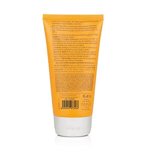 Elifexir Piel Canela - Gel Bronceador |Acelerador del Bronceado | Bronceado Intenso y Duradero | Ilumina tu Piel | Monoï de Tahiti | Creatina y Manteca de Karité| Protector Solar SPF15 - 150 ml