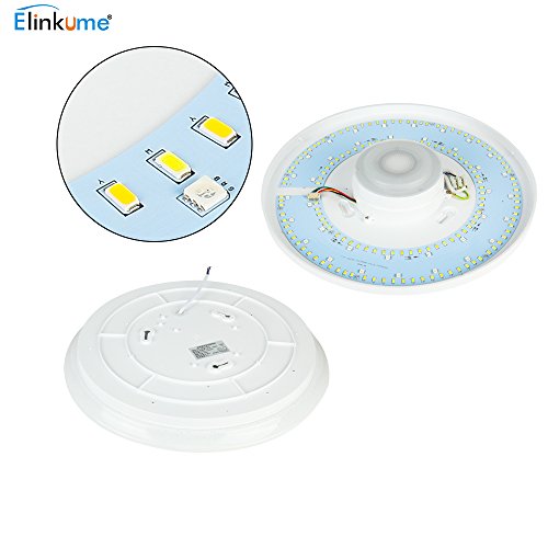 ELINKUME Lámpara de Techo Regulable Cambio de Color LED Lámpara con Altavoz Bluetooth y Mando a Distancia 36W Estrellado (APP + Mando a Distancia)