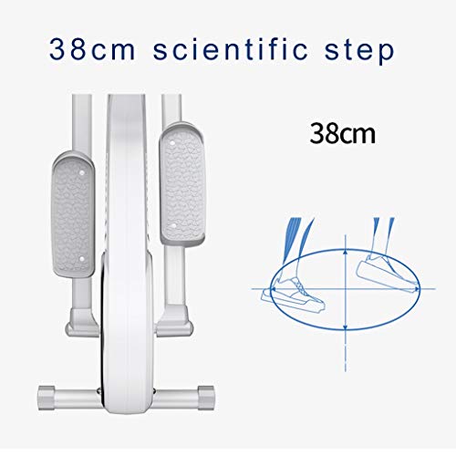 Elípticas Máquina Plegable Caminante Espacial casero Pequeña Gimnasio Control magnético eléctrico de 32 velocidades Peso máximo 150 kg (Color : Blanco, Size : 120 * 62 * 158cm)