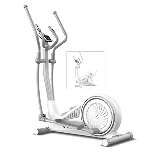 Elípticas Máquina Plegable Caminante Espacial casero Pequeña Gimnasio Control magnético eléctrico de 32 velocidades Peso máximo 150 kg (Color : Blanco, Size : 120 * 62 * 158cm)