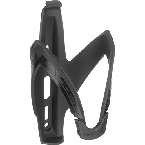 Elite Custom Race - Portabidón de Fibra para Bicicleta, gomilla de elastómero, Color Negro, Talla única Elite Custom Race - Portabidón de Fibra para Bicicleta, gomilla de elastómero, Color Negro, Talla única