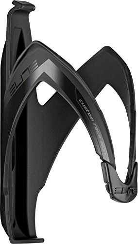 Elite Custom Race - Portabidón de Fibra para Bicicleta, gomilla de elastómero, Color Negro, Talla única Elite Custom Race - Portabidón de Fibra para Bicicleta, gomilla de elastómero, Color Negro, Talla única