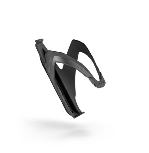 Elite Custom Race - Portabidón de Fibra para Bicicleta, gomilla de elastómero, Color Negro, Talla única Elite Custom Race - Portabidón de Fibra para Bicicleta, gomilla de elastómero, Color Negro, Talla única