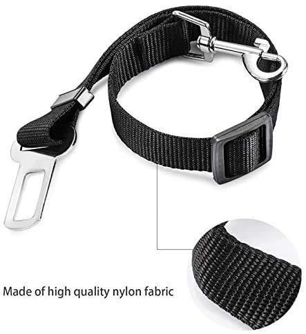 elloLife 2 Cinturón de Seguridad de Coche para Perros, Arnés del Cinturón de Nylon Ajustable Universal para trasportar Mascotas 2pcs/Pack Más Duradero【Versión Mejorada】 elloLife 2 Cinturón de Seguridad de Coche para Perros, Arnés del Cinturón de Nylon Ajustable Universal para trasportar Mascotas 2pcs/Pack Más Duradero【Versión Mejorada】