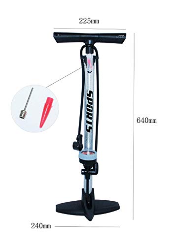 EM BIKE Bomba Inflador de Suelo Portátil con Manómetro Profesional para Bicicletas y Motocicletas. EM BIKE Bomba Inflador de Suelo Portátil con Manómetro Profesional para Bicicletas y Motocicletas.