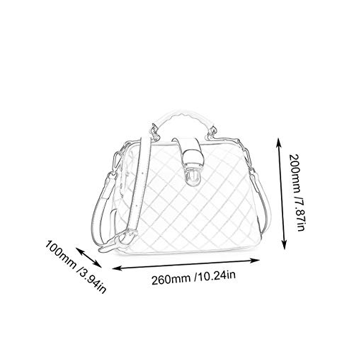 EmNarsissus Nuevo Doctor'S Pack Bolso Retro para Mujer Bolso de Moda con Hombro Oblicuo Bolso de PU para Mujer de un Solo Hombro