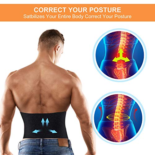 Emooqi Faja Reductora Adelgazante, Mujer y Hombre Cintura Entrenador, Ajustable Transpirable Neopreno Cinturón Lumbar Abdomen para Sudar y Adelgazar