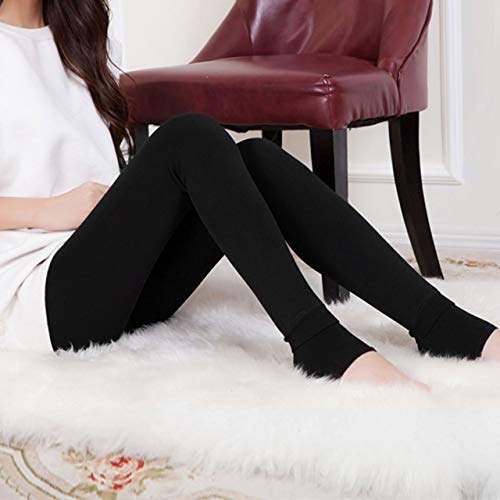 Emooqi Leggings Largas de Invierno para Mujer, Pack de 2 Leggings Cintura Alta, Leggings Térmicos Calientes con Forro Polar, Leggings Pantalones Mallas Elásticos