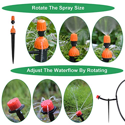 Emooqi Sistema de riego de jardín, 90 Pcs Goteros para Equipos de Riego Automático, Accesorios para Riego por Goteo Sistema de Riego DIY para Irrigación Riego para Jardín, Plantas de Patio - 40 M Emooqi Sistema de riego de jardín, 90 Pcs Goteros para Equipos de Riego Automático, Accesorios para Riego por Goteo Sistema de Riego DIY para Irrigación Riego para Jardín, Plantas de Patio - 40 M