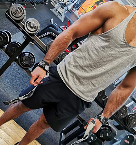 EMRAH Correas de Levantamiento de Peso Acolchado para Levantamiento de Pesas y Levantamiento de Pesas Correas de Levantamiento de Pesas Crossfit Gym Straps (Camo Gris) EMRAH Correas de Levantamiento de Peso Acolchado para Levantamiento de Pesas y Levantamiento de Pesas Correas de Levantamiento de Pesas Crossfit Gym Straps (Camo Gris)